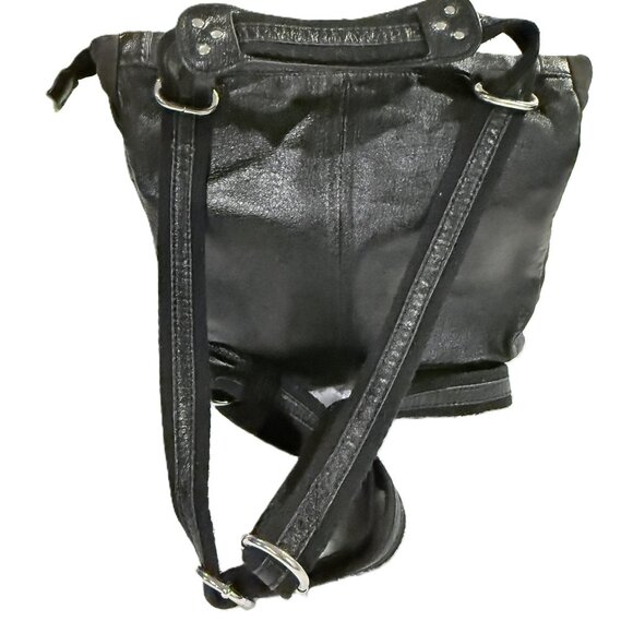 The Sak Ventura Convertible Crossbody Shoulder or Backpack Black Leather Bag main image 7